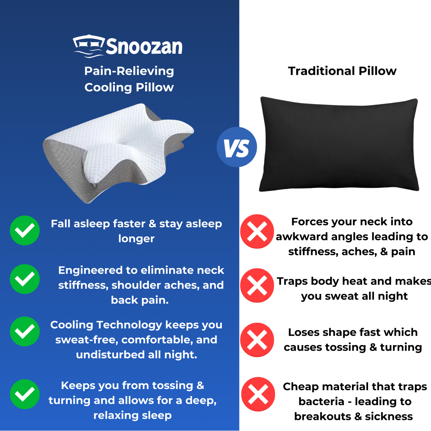 Snoozan™ Ergonomic Pillow