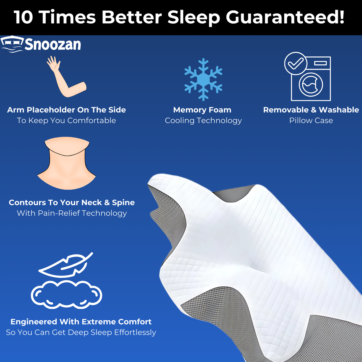 Snoozan™ Ergonomic Pillow